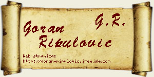 Goran Ripulović vizit kartica